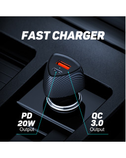 Tellur FCC10 car charger 38W, 6A (PD20W + QC3.0) black-foto4