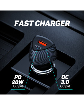 Tellur FCC10 car charger 38W, 6A (PD20W + QC3.0) black-foto4