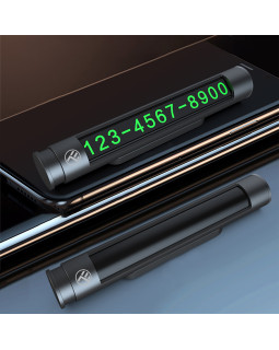 Tellur Temporary Car Parking Card For Two Phone Numbers Metallic Black-foto4