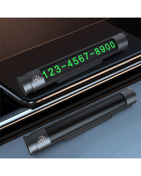 Tellur Temporary Car Parking Card For Two Phone Numbers Metallic Black-foto4