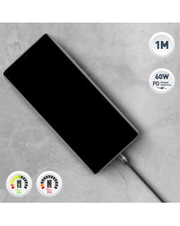 Tellur Minimalist USB-C to USB-C Cable 3A 1m Black-foto4