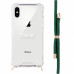 Lookabe Necklace iPhone X/Xs gold green loo013 Mobiili ümbrised