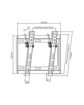 Sbox PLB-3422T Tilting Flat Screen LED TV Mount 23