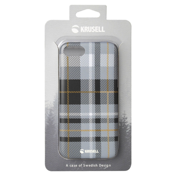 Krusell Limited Cover Apple iPhone 8/7 plaid dark grey Mobiili ümbrised