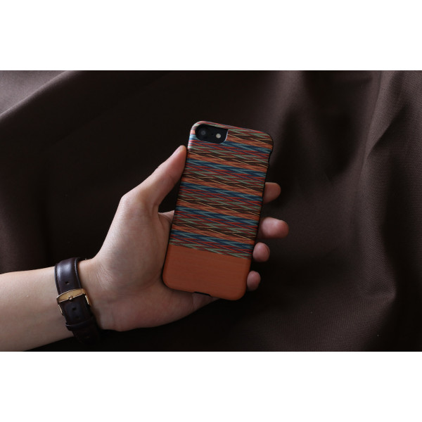 MAN&WOOD case for iPhone 7/8 browny check black Mobiili ümbrised