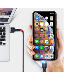 Tellur Data Cable USB to Lightning with LED Light 3A 1.2m Red-foto5