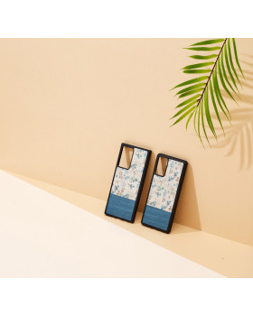 MAN&WOOD case for Galaxy Note 20 blue flower black-foto5
