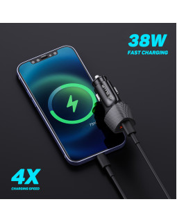 Tellur FCC10 car charger 38W, 6A (PD20W + QC3.0) black-foto5