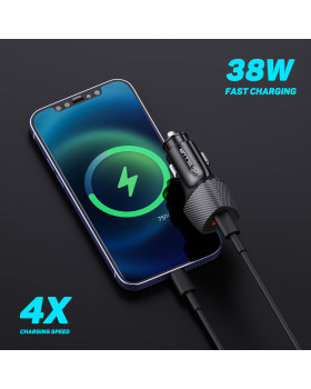 Tellur FCC10 car charger 38W, 6A (PD20W + QC3.0) black-foto5