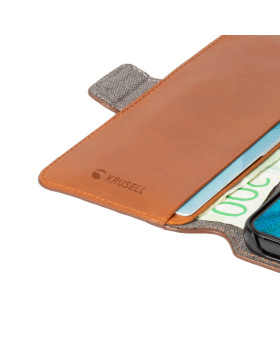 Krusell Leather PhoneWallet Samsung Galaxy S22+ cognac (62468)-foto5