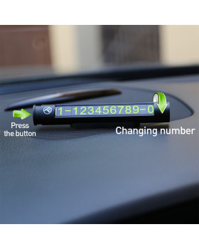 Tellur Temporary Car Parking Card For Two Phone Numbers Metallic Black-foto5