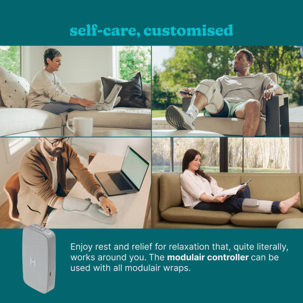 Homedics SR-CMXK10HBND Modulair Compression System Knee Wrap + Controller