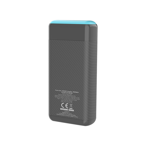 Tracer 47517 EnerGen 20000mAh Power Bank gray/blue