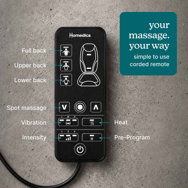 Homedics CBS-2026-EB Shiatsu Max 3.0 Back & Shoulder Massager With Heat Homedics CBS-2026-EB Shiatsu Max 3.0 Back & Shoulder Massager With Heat