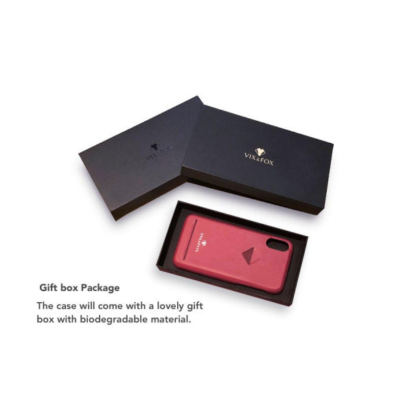 VixFox Card Slot Back Shell for Iphone XSMAX ruby red Mobiili ümbrised
