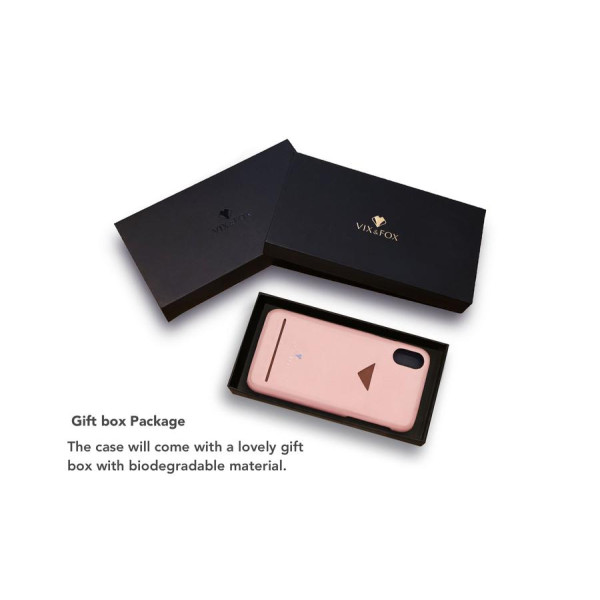 VixFox Card Slot Back Shell for Iphone XSMAX pink Mobiili ümbrised