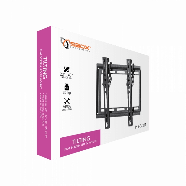 Sbox PLB-3422T Tilting Flat Screen LED TV Mount 23