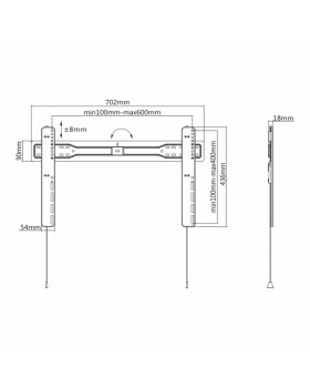 Sbox PLB-5746F Fixed Flat Screen LED TV Mount 37