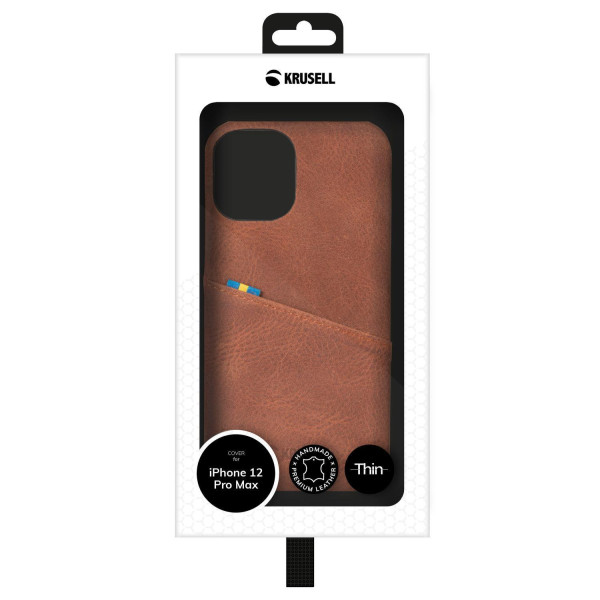 Krusell Sunne CardCover Apple iPhone 12 Pro Max vintage cognac (62176) Mobiili ümbrised