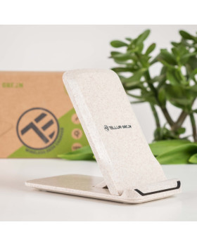 Tellur Green Qi wireless fast desk charger, 15W, Cream-foto6