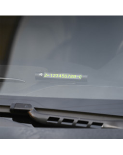 Tellur Temporary Car Parking Card For Two Phone Numbers Metallic Black-foto6