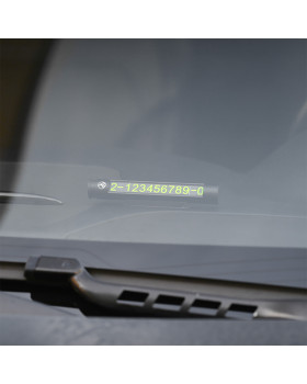Tellur Temporary Car Parking Card For Two Phone Numbers Metallic Black-foto6