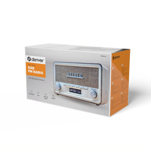 Denver DAB-18LW Lightwood Raadiod, kellraadiod ja raadiomakid