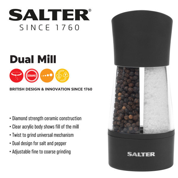 Salter 7612 BKXRAUP Dual Mechanical Mill Muu köögitehnika