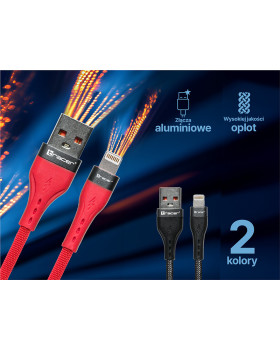 Tracer 47492 USB A - Lightning M/M 1m  Cable Red-foto6