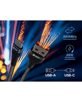 Tracer 47486 USB A - Lightning M/M 1m  Cable Red-foto6