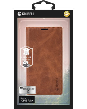 Krusell Sunne 2 Card Foliowallet Sony Xperia L2 vintage cognac-foto7