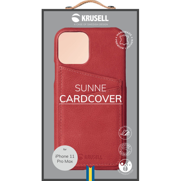 Krusell Sunne CardCover Apple iPhone 11 Pro Max vintage red (61795) Mobiili ümbrised