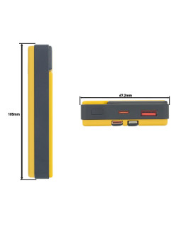Tellur Power Bank 10000mAh, USB-C + Lightning cables built-in  yellow-foto7