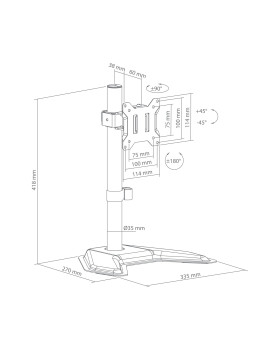 Sbox LCD-F012-3 (17-32/10kg/100x100), Black-foto7