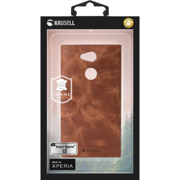 Krusell Sunne Cover Sony Xperia L2 vintage cognac Mobiili ümbrised