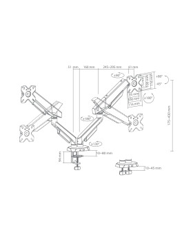 White Shark KHUFU-II GMS-3211 / 2 Monitor Desktop Mount-foto8