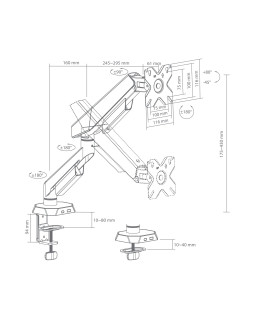 White Shark KHUFU-I GMS-3210 / 1 Monitor Desktop Mount-foto9