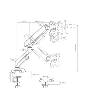 White Shark KHUFU-I GMS-3210 / 1 Monitor Desktop Mount-foto9