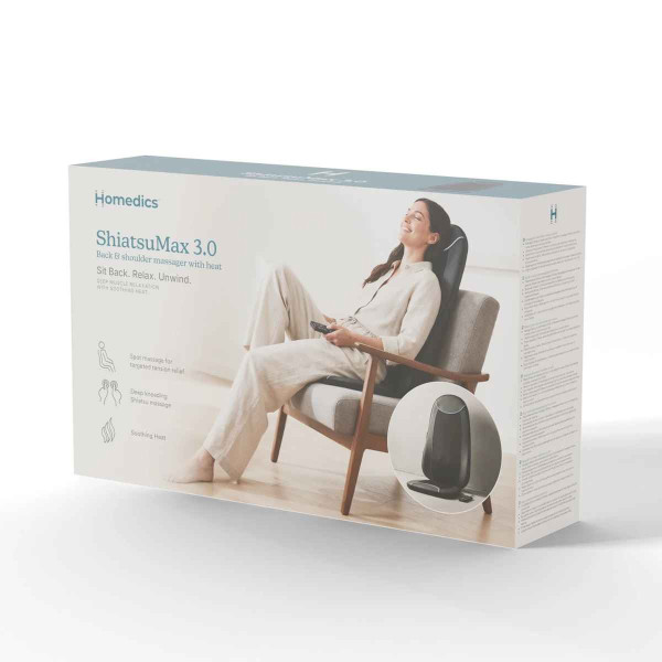 Homedics CBS-2026-EB Shiatsu Max 3.0 Back & Shoulder Massager With Heat Homedics CBS-2026-EB Shiatsu Max 3.0 Back & Shoulder Massager With Heat