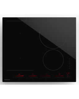 Pliidiplaat Falmec 4 x induktsioon, 58 cm, sliderjuhtimine, täisfunktsionaalne õhupuhasti juhtimine, lõigatud servad, must, dialoogsüsteem